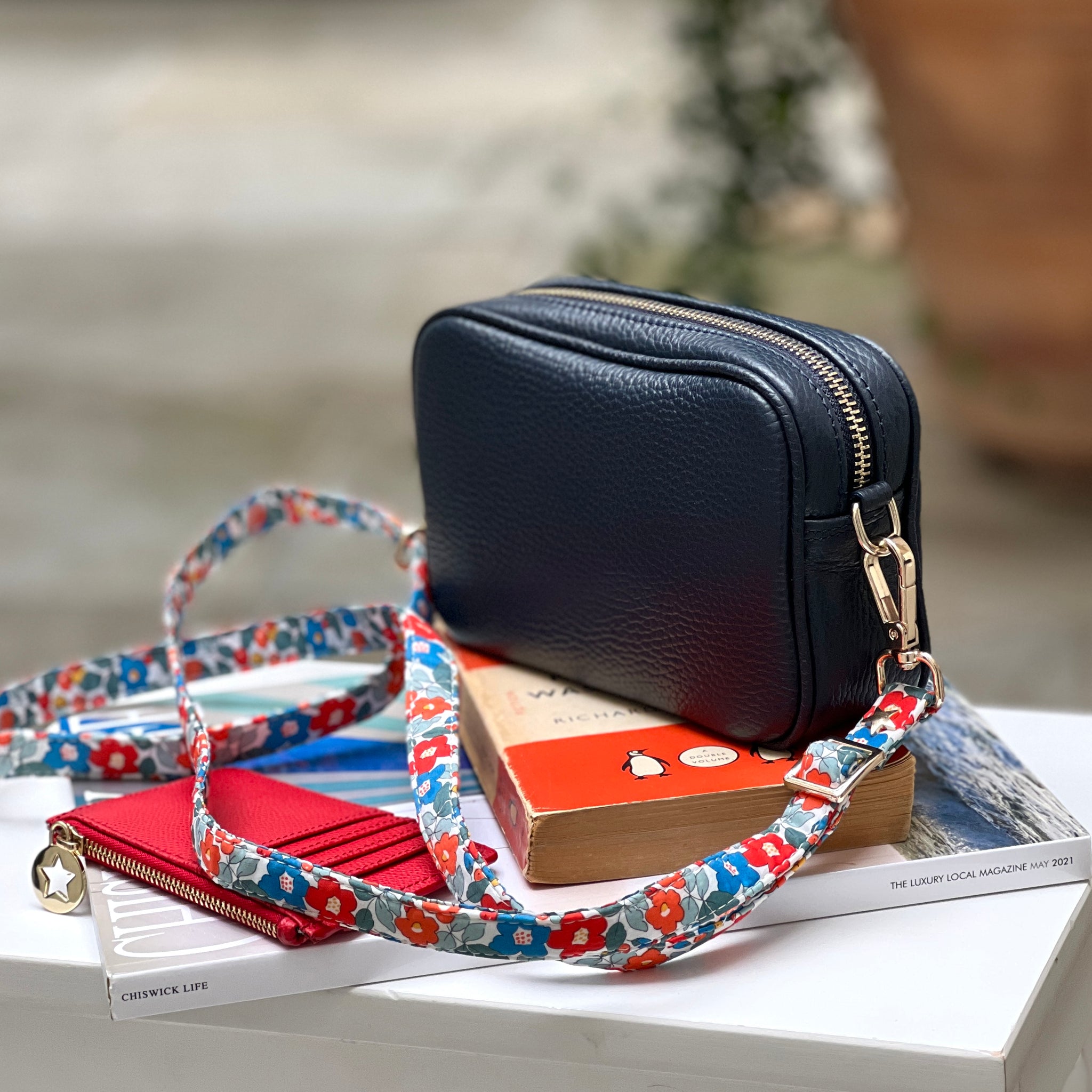 Crossbody Purse Purse With Changeable Straps NAVY MINI BAG – Meg Bee