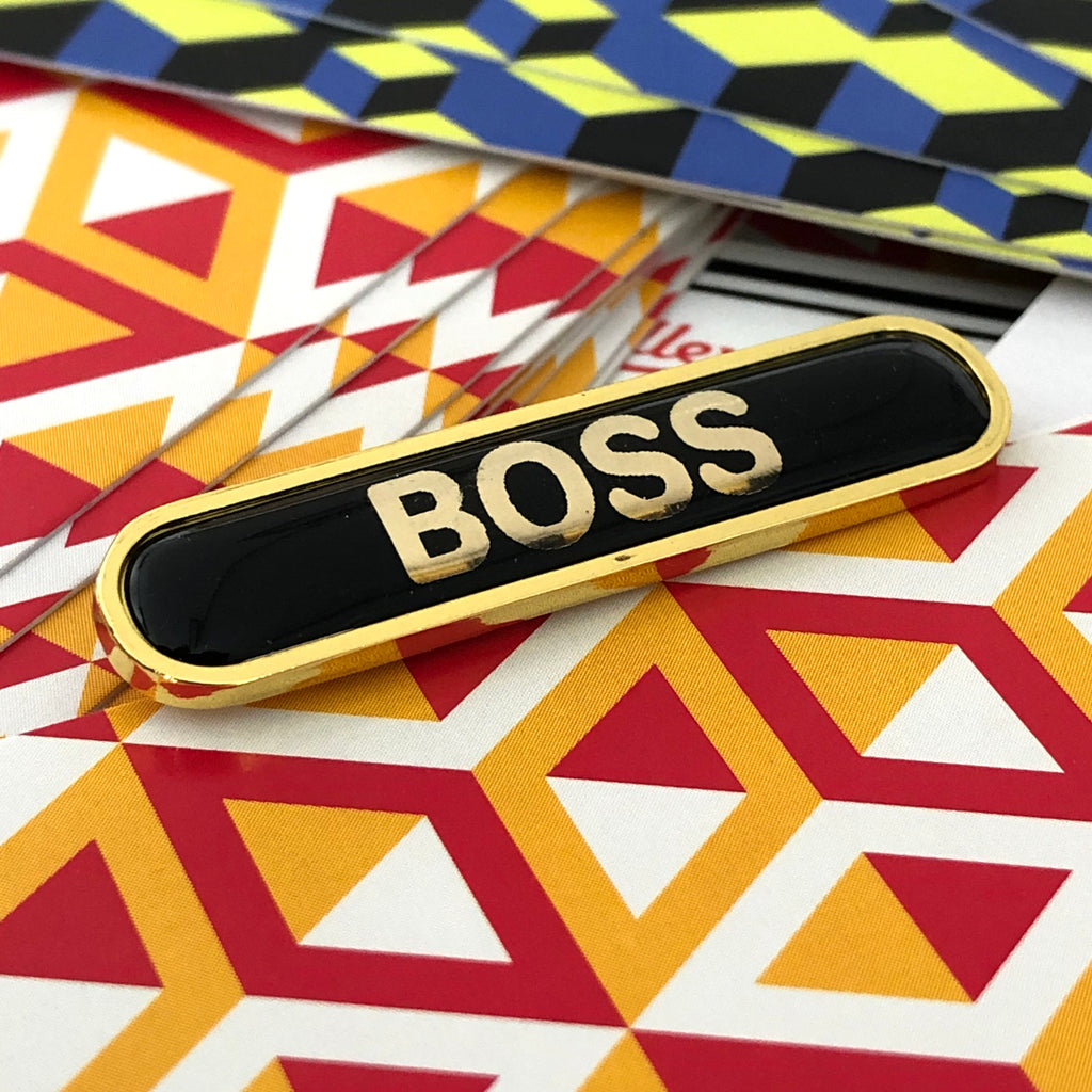 Removable boss badge
